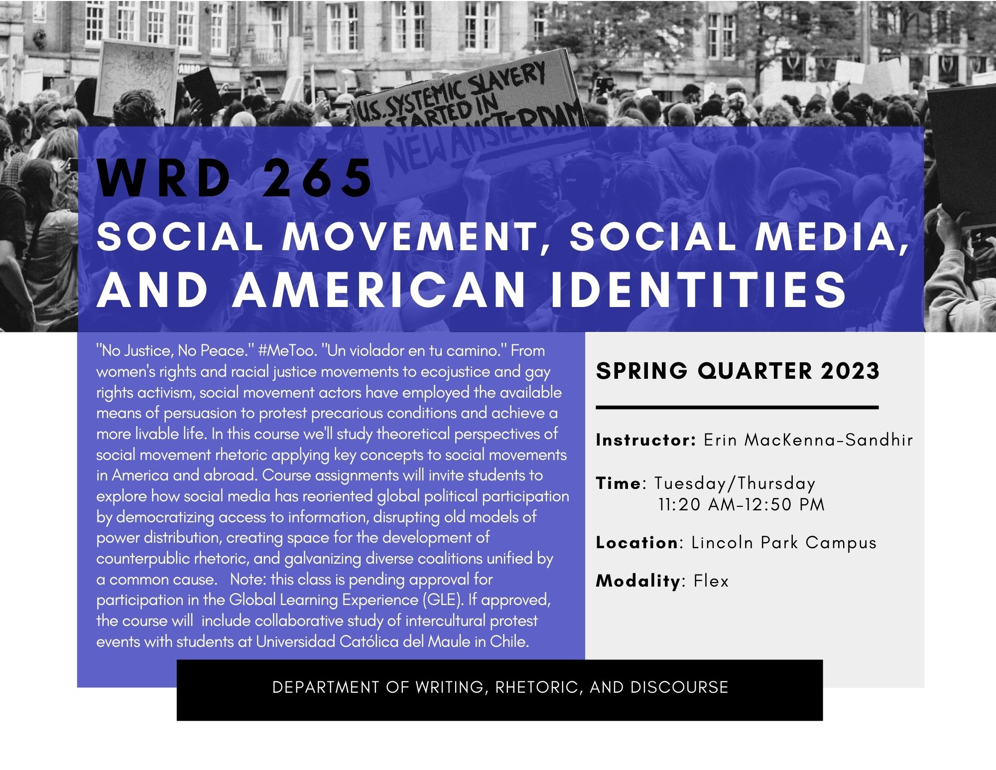 WRD 265: Social Movement, Social Media, and American Identities
